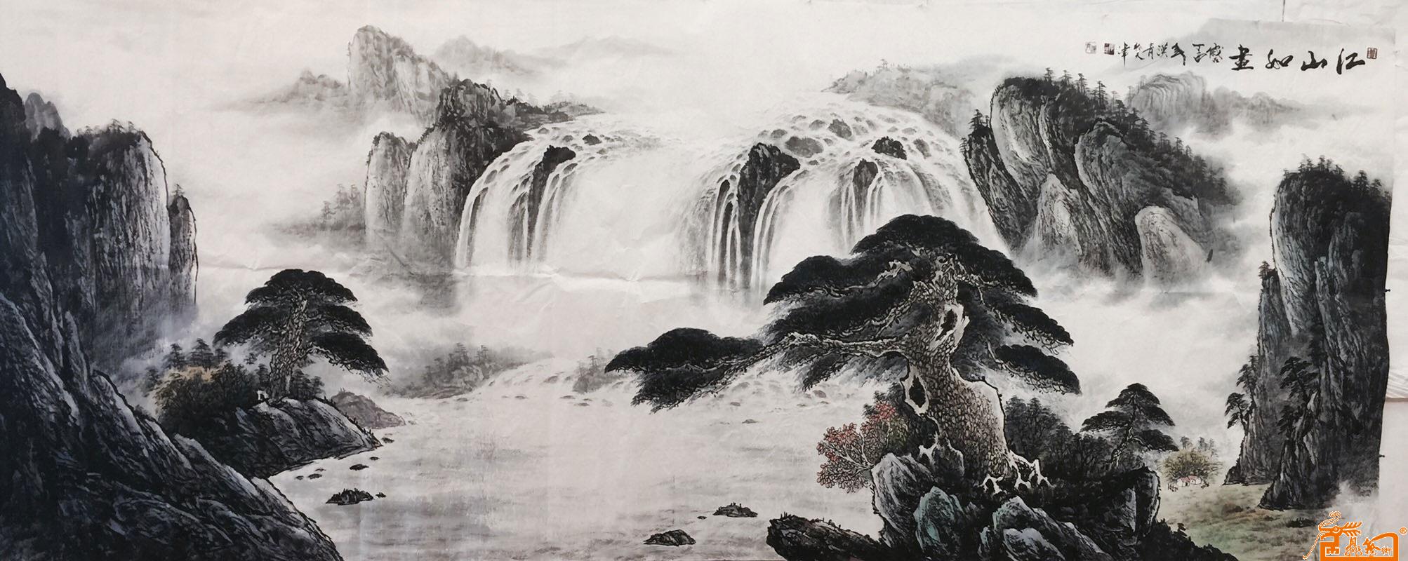 中国著名书画大师宁汉青-作品599-国画山水